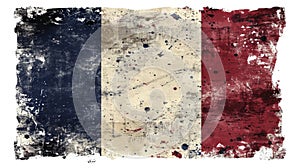 Watercolor abstract splashes background in France flag colors. Template for national holidays or celebration background. Holiday