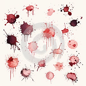 Watercolor Abstract Stains with Grunge Elements