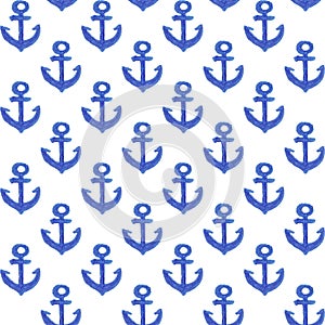 Watercolor anchor pattern