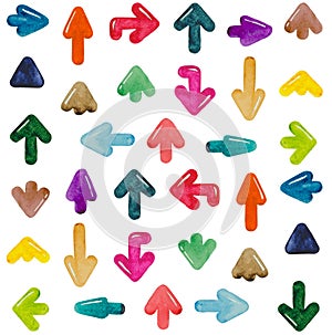 Watercolor arrows pointers