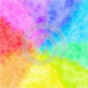 watercolor artistic pattern texture background - light pastel rainbow full color spectrum