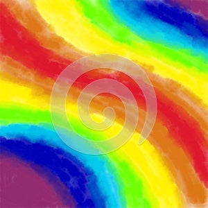Watercolor artistic pattern texture background - vibrant rainbow full color spectrum - diagonal striped