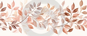 watercolor autumn orange background nature leaf seasonal september plant fall decoration. Generative AI.