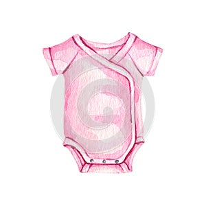 Watercolor baby clothes clipart illustration