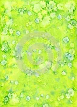 Watercolor background abstract paper green nature grass greenery summer plants foliage