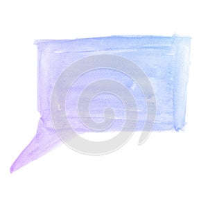Watercolor background. colorful blue purple water color talking bulb