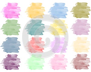 Watercolor background set in bright colors