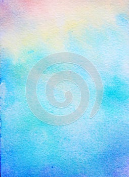 Watercolor background turquoise blue purple