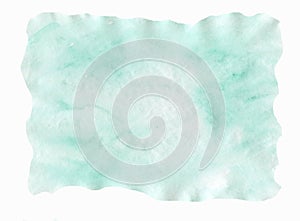Watercolor background in turquose blue green