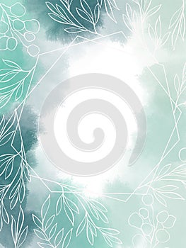 Watercolor background wallpaper hand drawn floral pattern texture