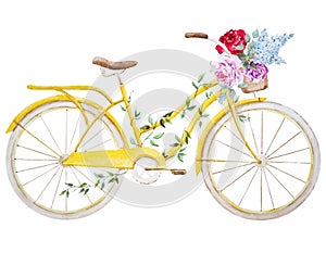Watercolor bike bicycle