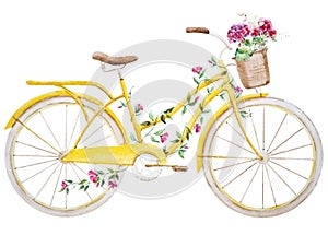 Watercolor bike bicycle