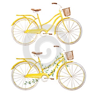 Watercolor bike bicycle