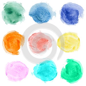 Watercolor blobs photo