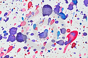 Watercolor blots white background