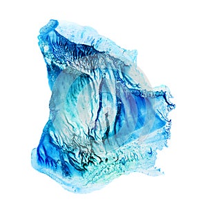 Watercolor Blue Abstract Blob