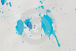 Watercolor blue abstract splashes background photo