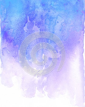 Watercolor blue and purple background flow