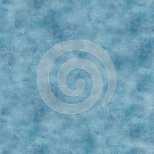 Watercolor blue seamless texture. Hand painted water background. Repeated pattern tile with brush smears, stains and