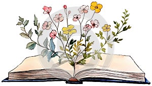 Watercolor Book Flowers