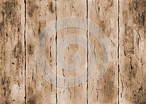 Watercolor brown wooden floor texture background