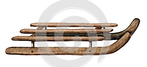 Acquerello marrone di legno slitta 