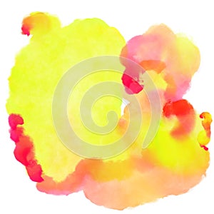 Watercolor, brush, strokes, paper texture, white background, bright color pigment, abstract design art, ink, water, isolated, rain