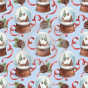 Watercolor christmas pattern