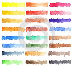 Watercolor colorful palette background