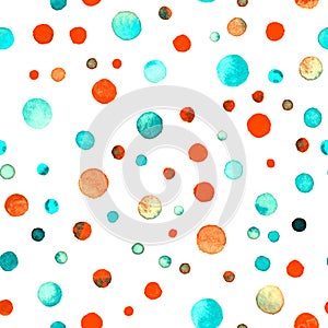 Watercolor confetti seamless pattern.