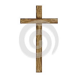 Watercolor cross, Easter religious symbol