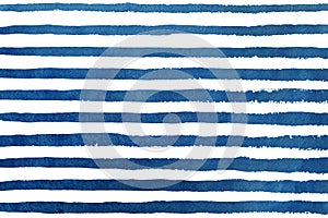 Watercolor dark blue stripe grunge pattern. photo