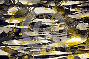 Watercolor dark yellow gray gold white texture paint watercolor spots