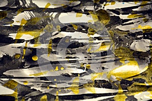 Watercolor dark yellow gray gold white texture paint watercolor spots photo