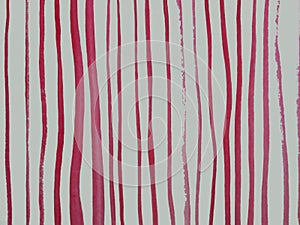 Watercolor deep pink color stripes pattern. Line background. watercolor hand drawn painting - Illustration photo