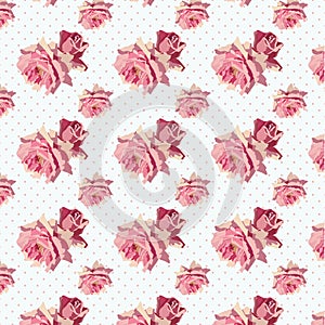 Watercolor Delicate Roses pattern