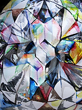 Watercolor diamond texture