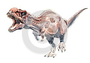 Watercolor dinosaurus