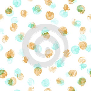 Watercolor dots seamless pattern