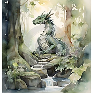 Watercolor dragon illustration Fantasy dragon artwork, Magical creature