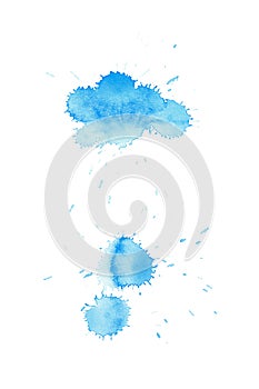 Watercolor drop stain isolated