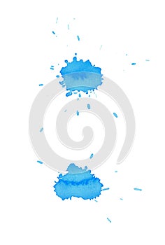 Watercolor drop stain isolated