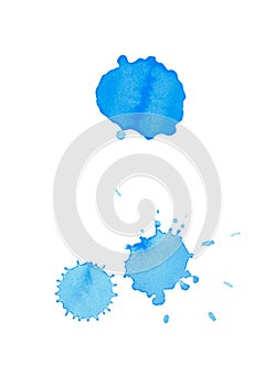 Watercolor drop stain isolated