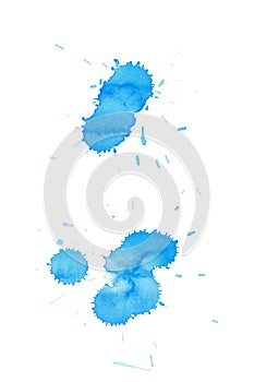 Watercolor drop stain isolated