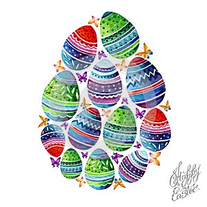 Watercolor easter egg