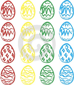 Watercolor easter eggs