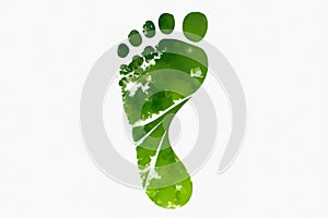 Watercolor ecological footprint concept design. Generative ai