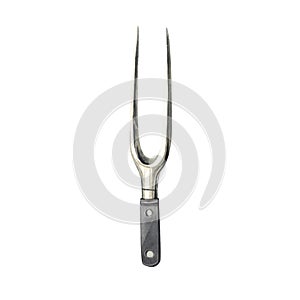 Watercolor elements meat fork grill, kitchen tools for cooking bbq. Hand-drawn illustration isolated on white background