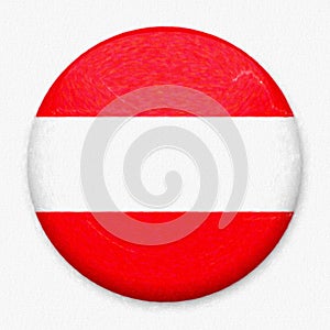 Watercolor Flag of Austria in the form of a round button