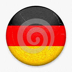 Watercolor Flag of Germany in the form of a round button